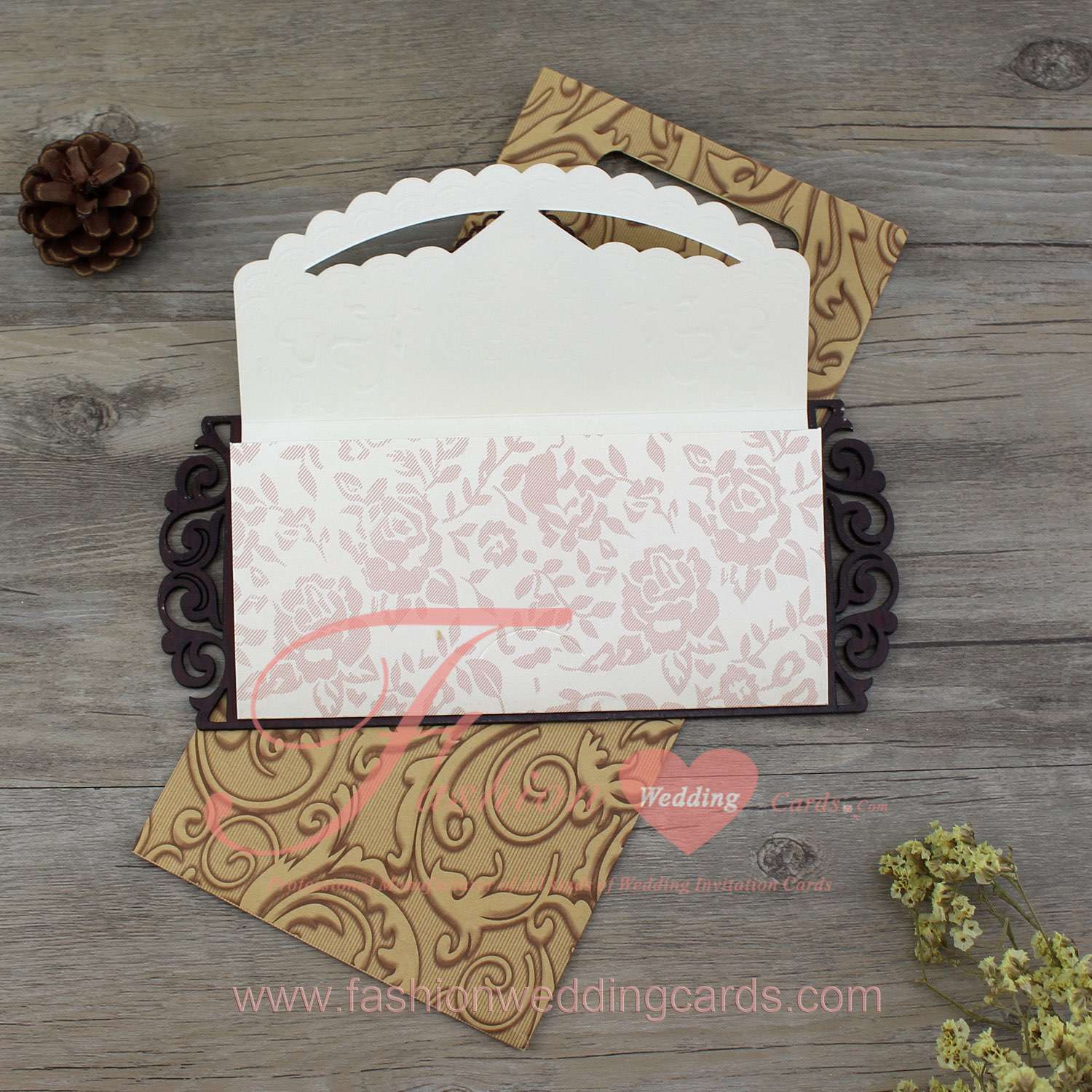 Cheap Wooden Laser Cut Wedding Invitations Printing UK